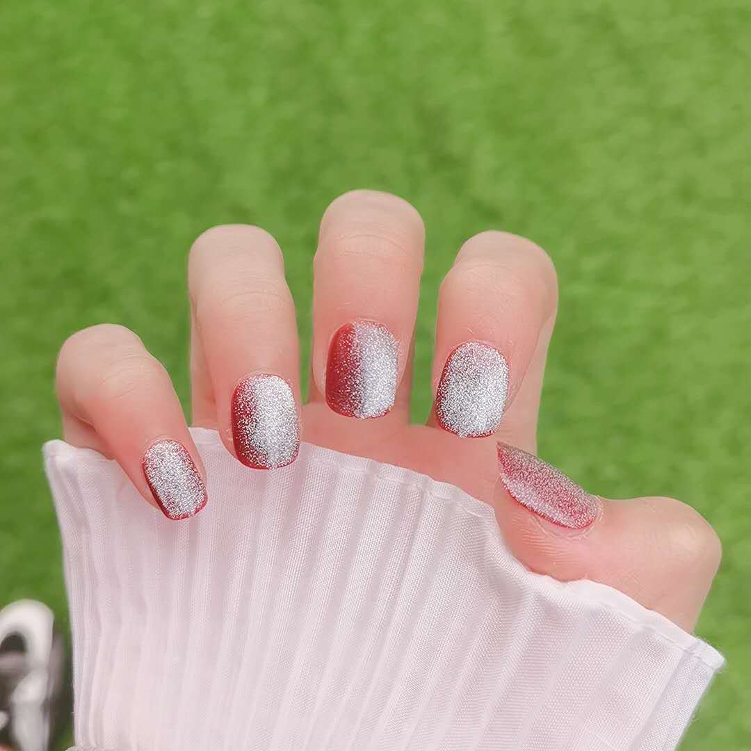 美甲欧美果冻人造指甲可拆卸手工成品盒装多色甲片 加工定制