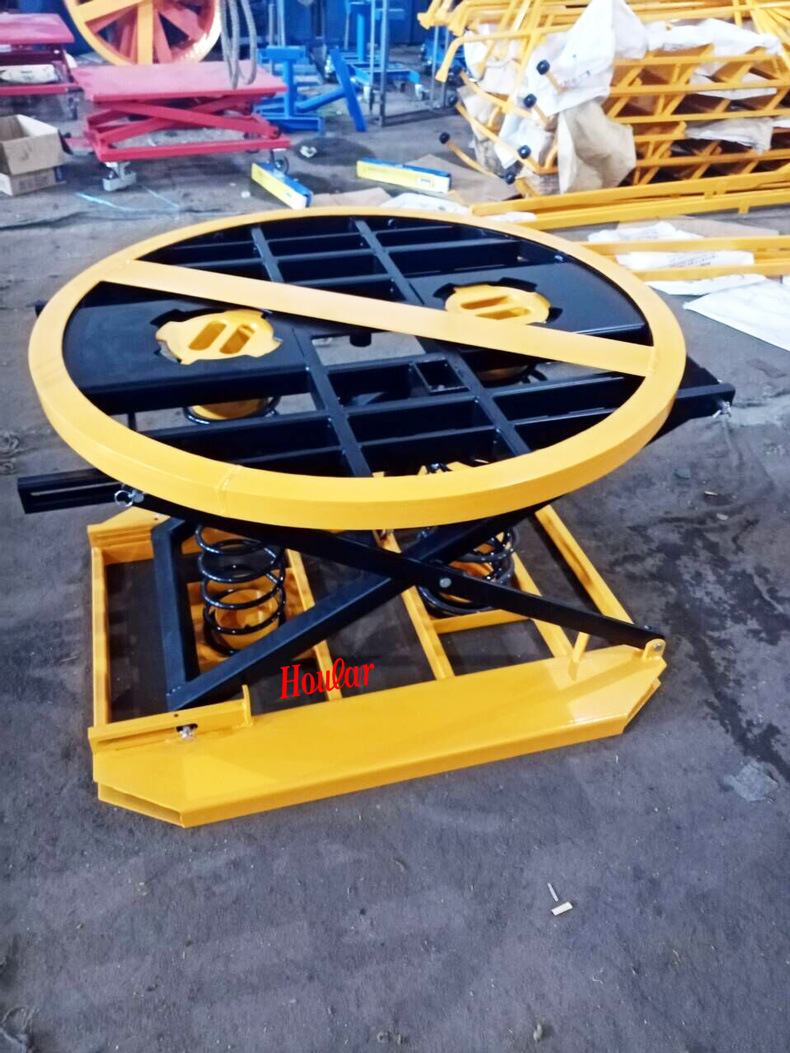 mjz2001圆形自重升降弹簧固定平台车自动弹簧式升降平台提升机