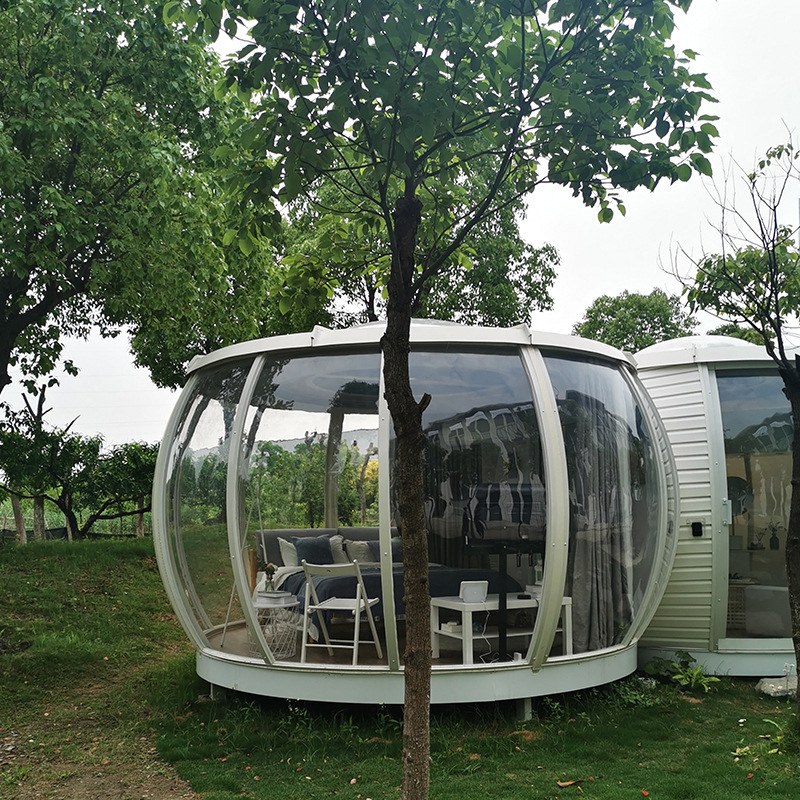 上海厂家供应 铝合金材质全景观透明房民宿观光宾馆户外星空房