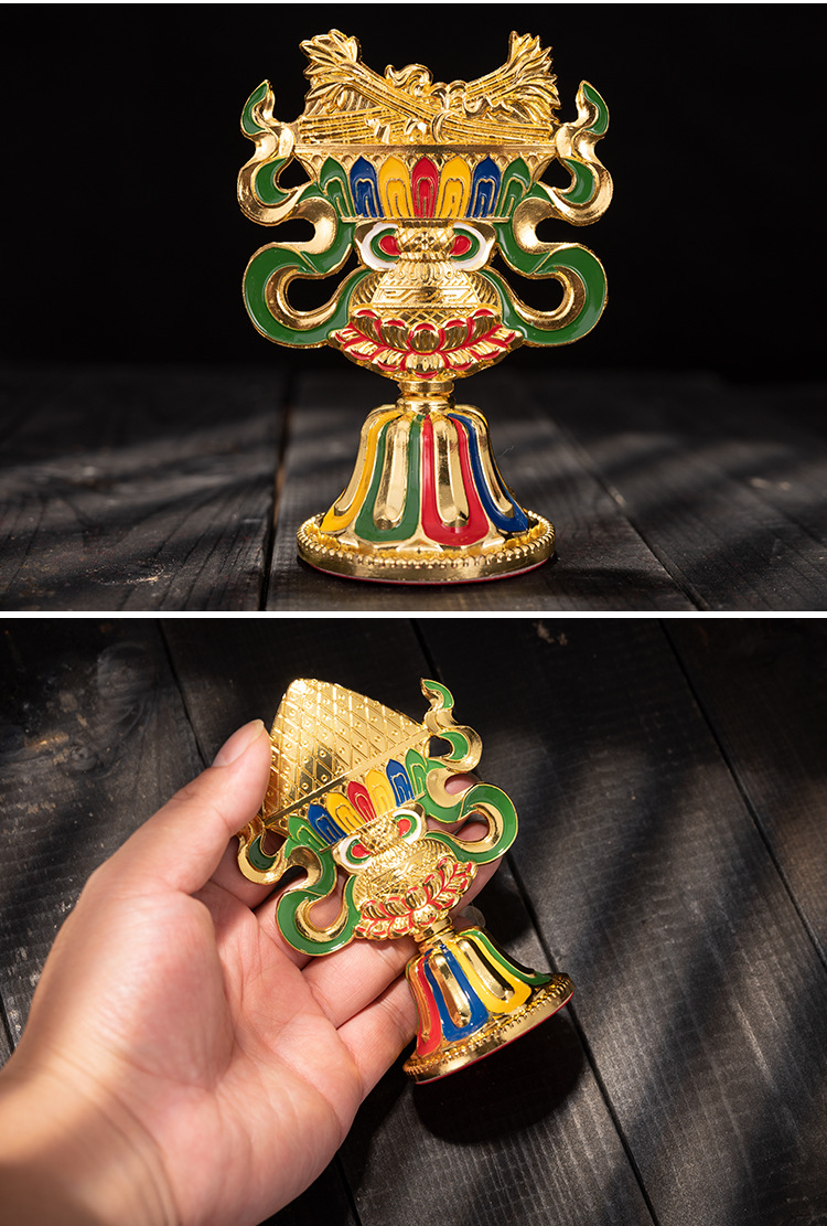吉祥八瑞物藏传佛教密宗法器供佛摆件佛堂供奉供品八大供养天女