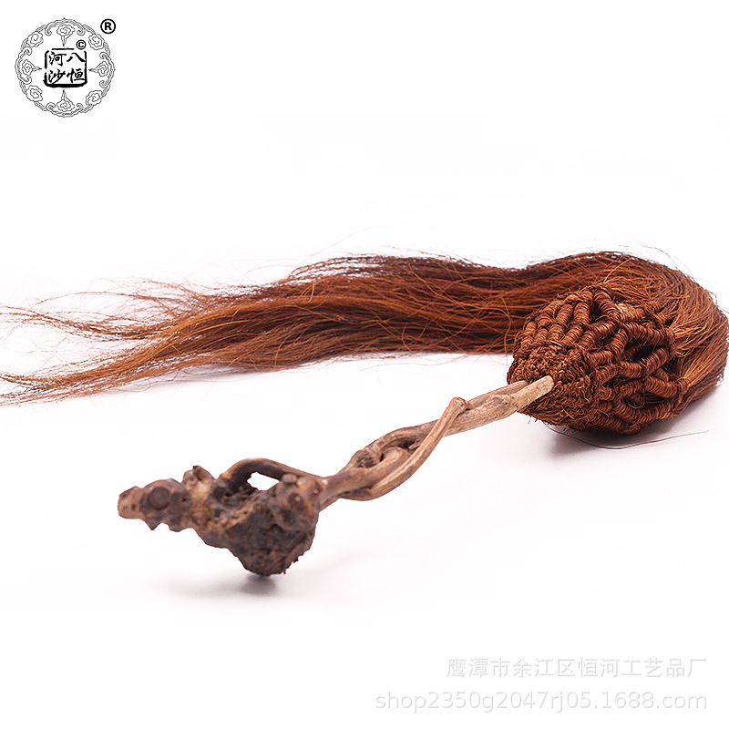 八恒河沙佛具佛教用品棕尾拂尘纯手工编织棕榈丝寺庙和尚水陆用品