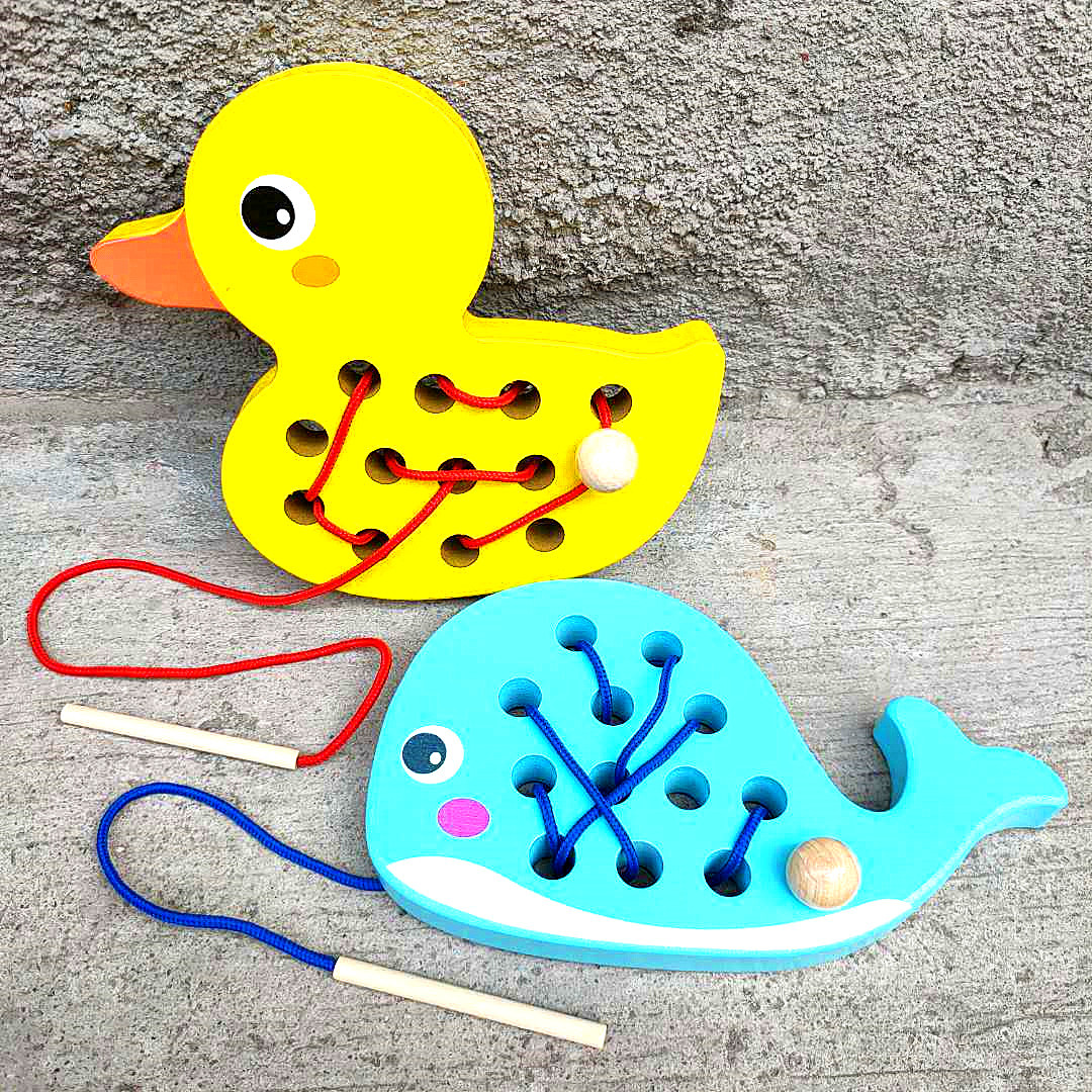 儿童益智穿线板玩具幼儿园小班早教穿绳游戏宝宝精细动作训练教具