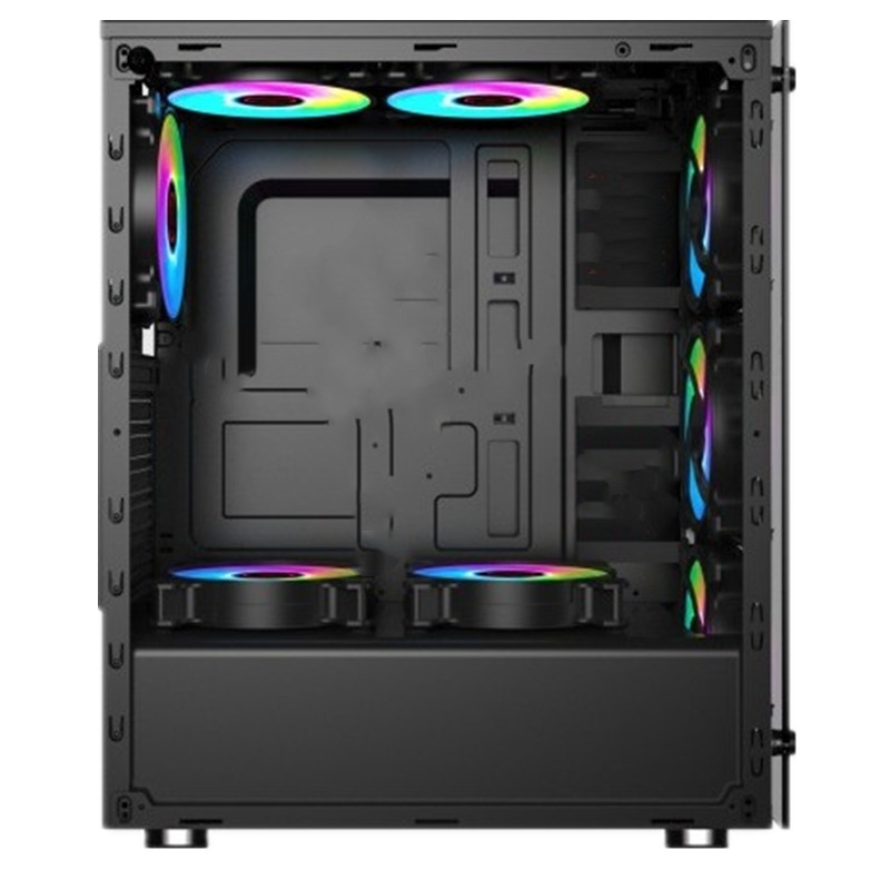 科迪亚炫影台式机电脑主机侧透双面透明下置电源游戏商务家用机箱