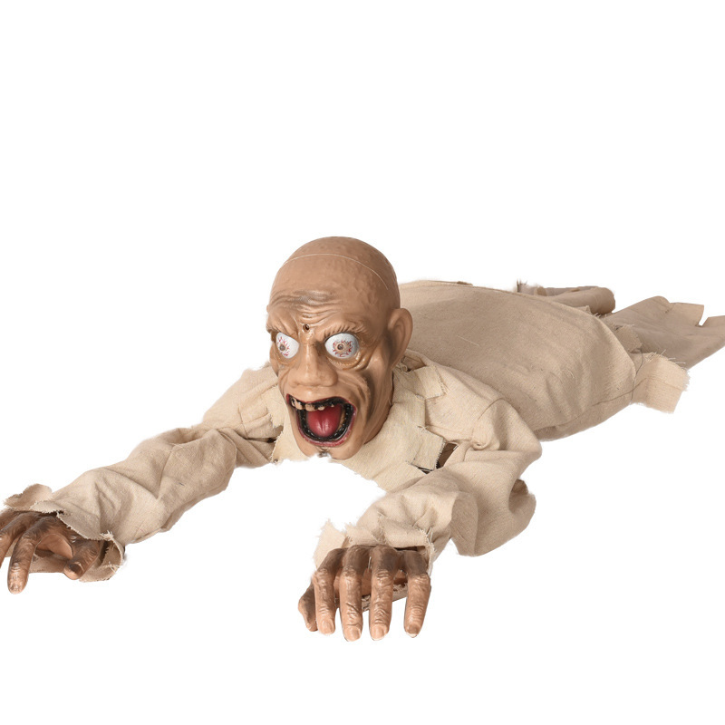 万圣节爬行发光发声恐怖木乃伊酒吧鬼屋密室装饰道具活动氛围摆饰