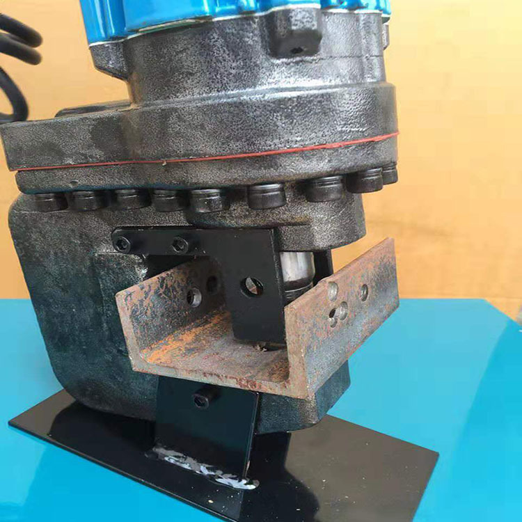 现货mhp20电动冲孔机手提式角铁槽钢电动冲孔机钢板打眼机