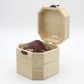 平安果木盒圣诞节礼品盒苹果包装盒实木八角收纳盒厂家批发苹果盒