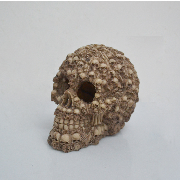 鱼缸水族箱咕噜头造景饰品繁殖屋躲避爬宠摆件装髅头骨布景