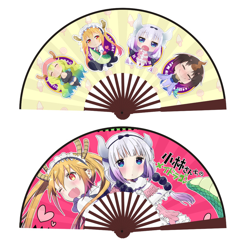 10寸绢布动漫折扇 阴阳师扇子 晴明 大天狗 茨木童子绢布竹扇