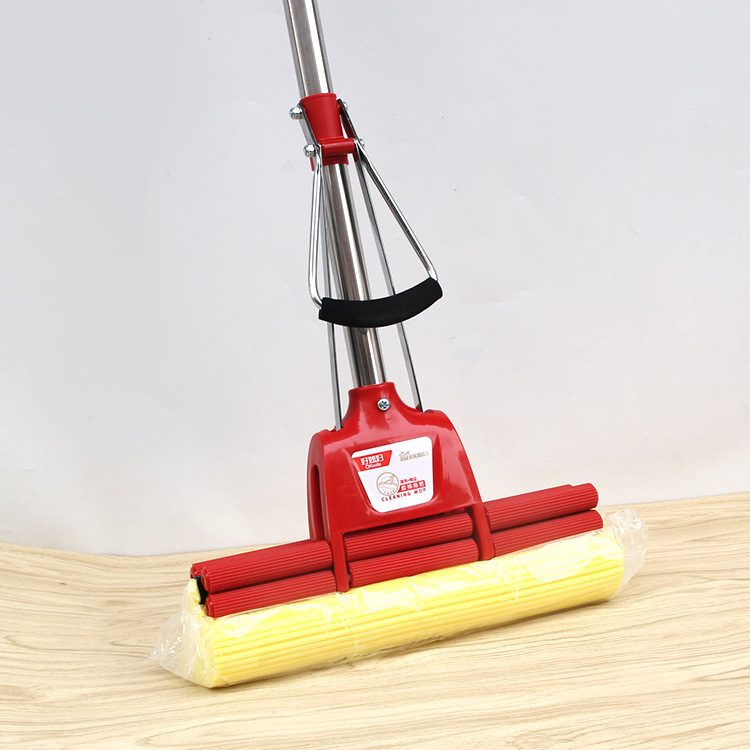 好媳妇3173胶棉拖把不锈钢杆28cm胶棉拖把吸水拖海棉胶棉拖
