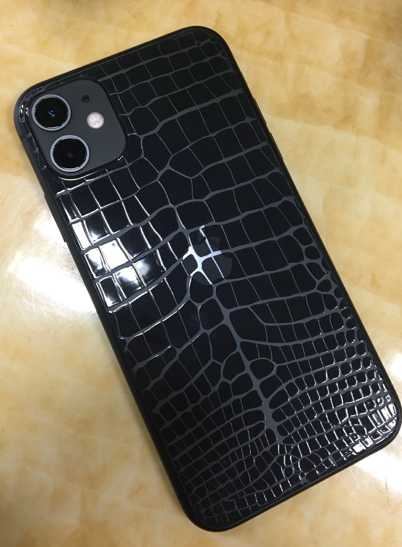 鳄鱼皮纹背膜适用iphone12promax手机贴膜高清水凝软膜华为mate40