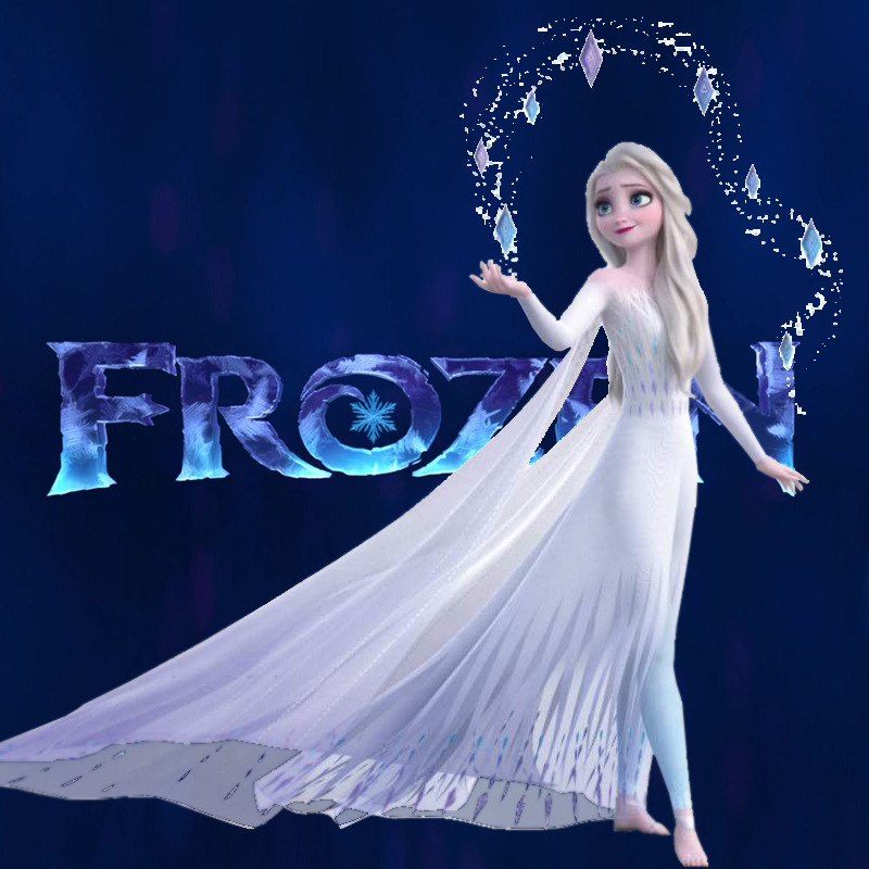 圣诞节儿童服冰雪奇缘2白色cos艾莎灰姑娘六一儿童节表演服公主裙