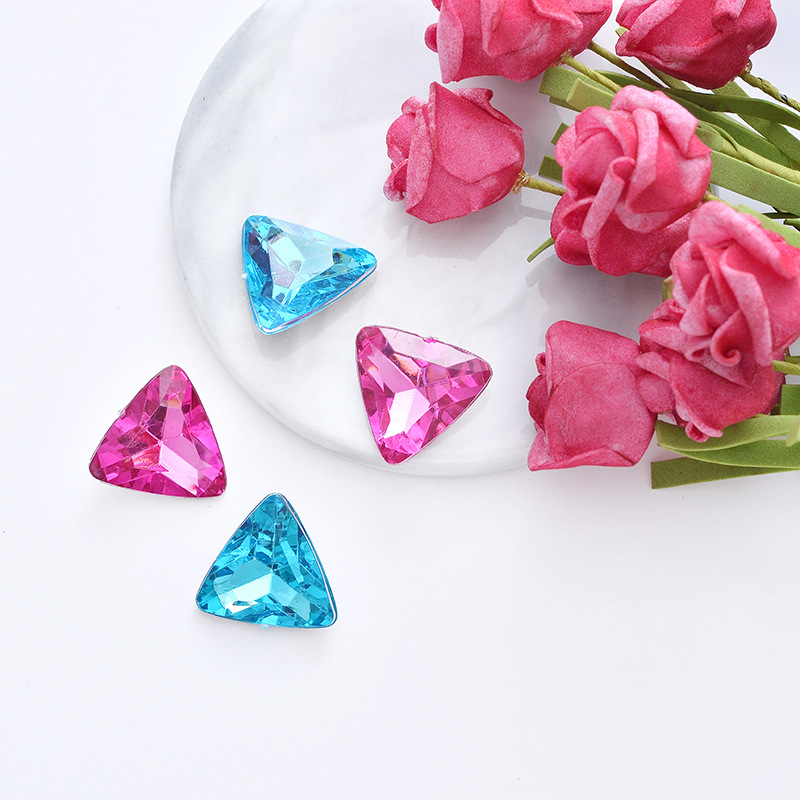 Hole Shoes Buckle Hair Accessories Embellished Pointed Bottom Triangle Diamond Imitation Platform Acrylic Taiwan Pointed Bottom Shaped DIY Ornament Accessories