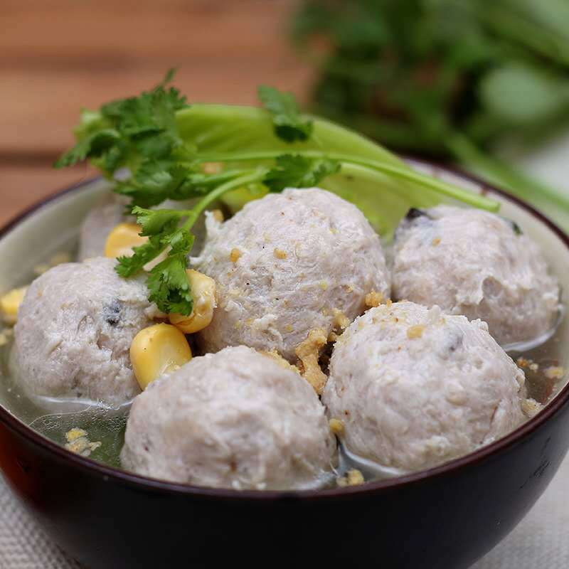 潮汕香菇丸火锅料食材关东煮潮汕小吃香菇猪肉丸厂家批发真空包装