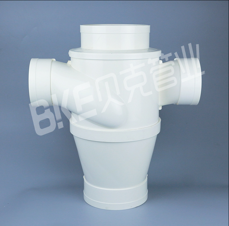 pvc特殊漩流螺旋排水单立管胶粘110三通同层排水四通倒流直接