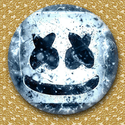 marshmello棉花糖百大dj电音徽章礼品礼物胸章饰品挂饰