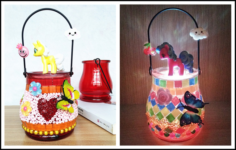 水晶彩瓶幼儿园儿童钻石画手工diy制作材料包花瓶活动暖场礼品物