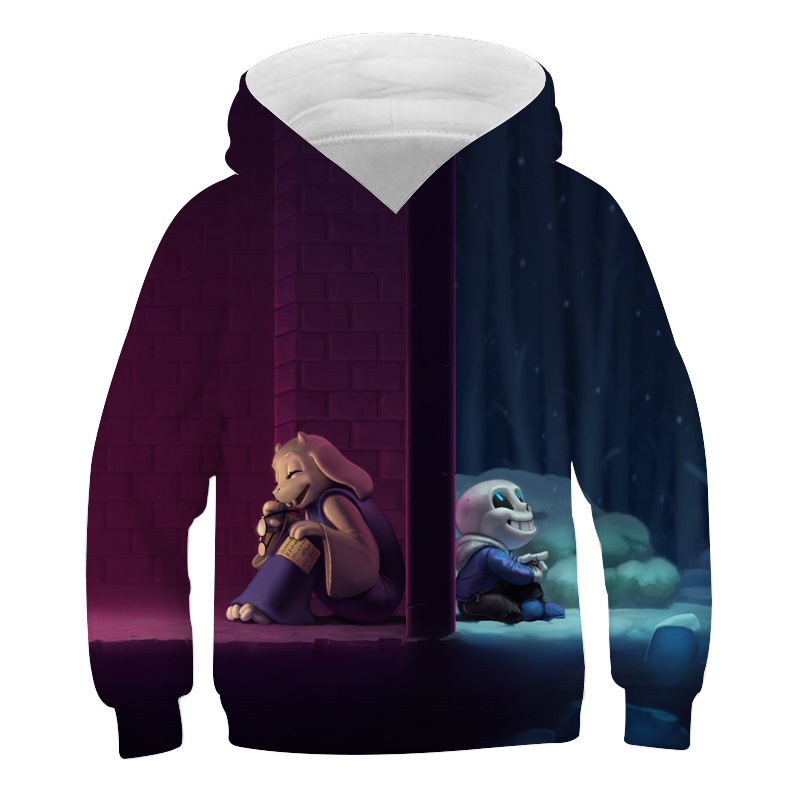 新品传说天下undertale sans连帽衫儿童卡通3d印花卫衣连帽运动衫
