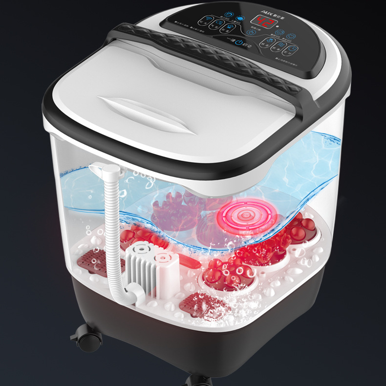 奥克斯电动按摩泡脚桶足浴盆加热恒温足疗高深桶家用泡洗脚盆清仓