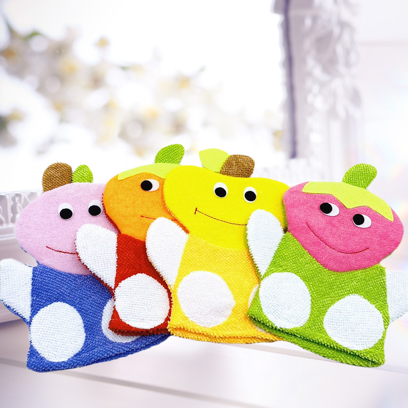 New Fruit Children Bath Gloves Cartoon Bath Gloves Bath Supplies Baby Bath Supplies