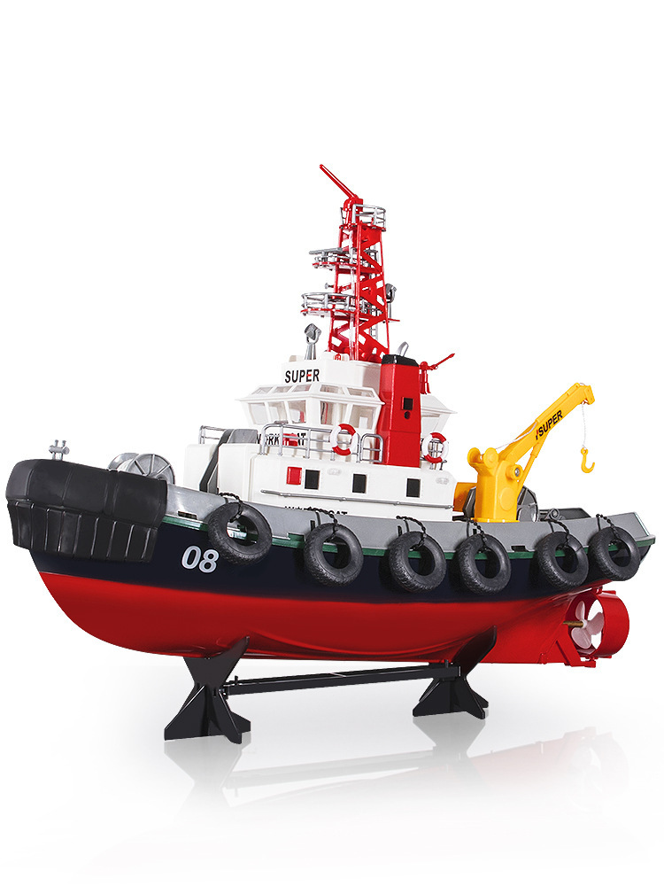 恒龙3810遥控消防船 航海模型救援船无线rc快艇可喷水 仿真玩具船