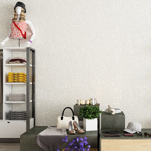 简约素色3D立体硅藻泥客厅卧室服装店壁纸纯白色颗粒墙纸