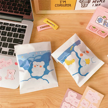韩版简约ins风纸质收纳袋卡通可爱云朵熊迷你纸袋子摆拍装饰道具