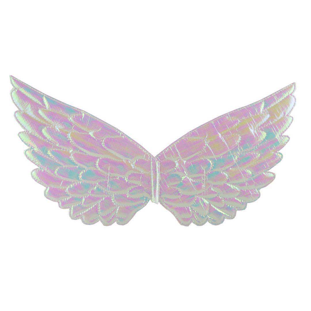 彩虹色天使翅膀舞会演出儿童独角兽生日派对公主翅膀装扮道具