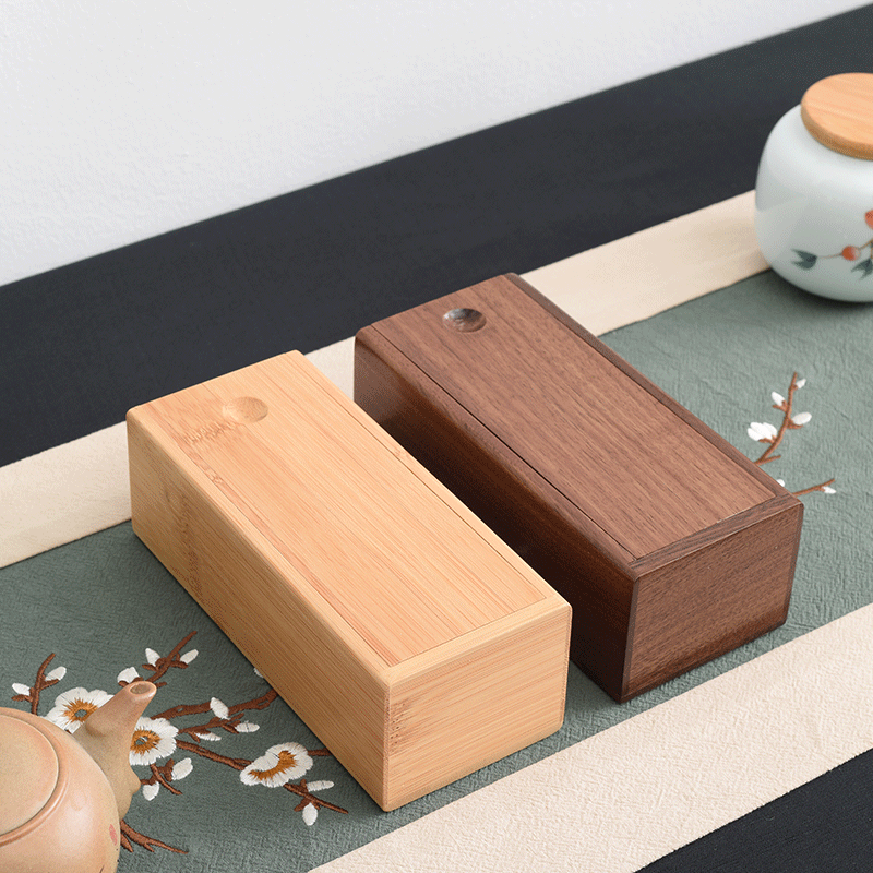 Storage Box Stationery Bamboo and Wood Pull-out Multi-Functional Cosmetics Jewellery Box Sundries Certificate Storage Box