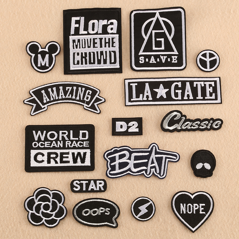 英文字母绣毛衣