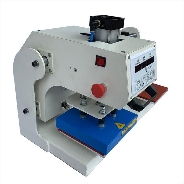 热转印烫画机气动烫标机logo商标烫唛上滑式双工位压烫机 15*15cm