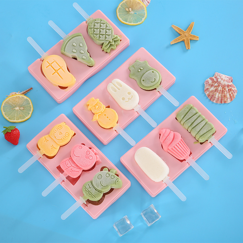 Silicone Ice Cream Ice-Cream Mould DIY Ice Cream Box with Lid Children's Homemade Cake Popsicle Mold Manufacturer