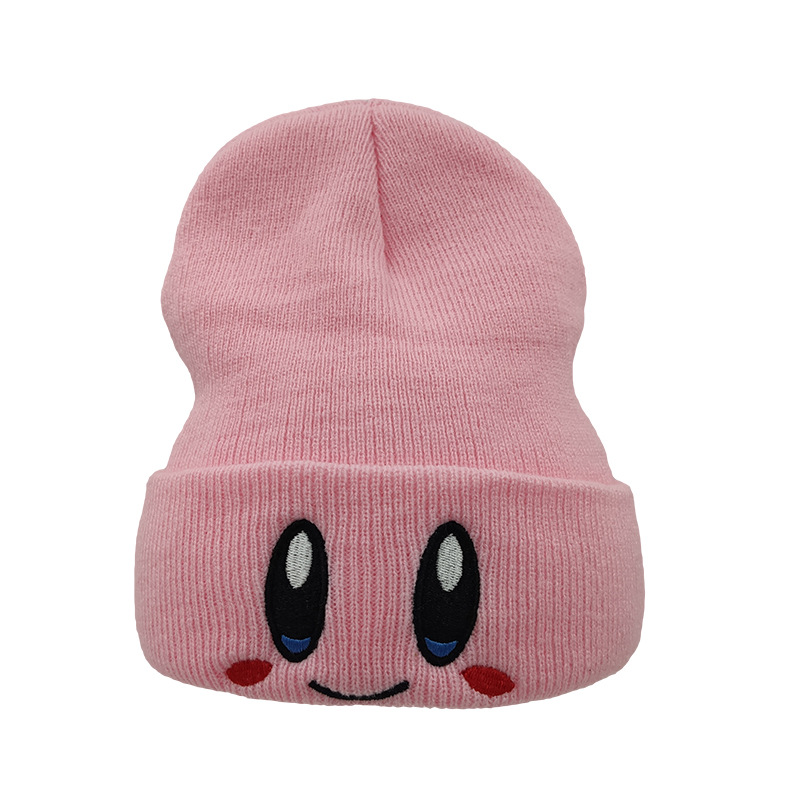 European and American Male and Female Cute Smiley Eyes Hoshi Embroidery Knitted Hat Thermal Head Cover Hip Hop Hat Woolen Cap