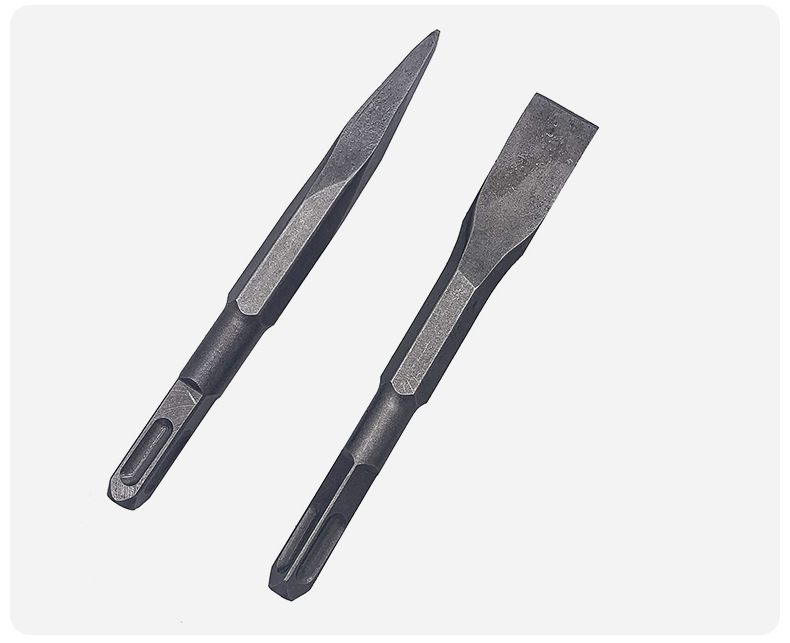 电锤钻头0810 尖扁电镐凿子 尖凿 铲墙王铲凿方柄14六角×250尖