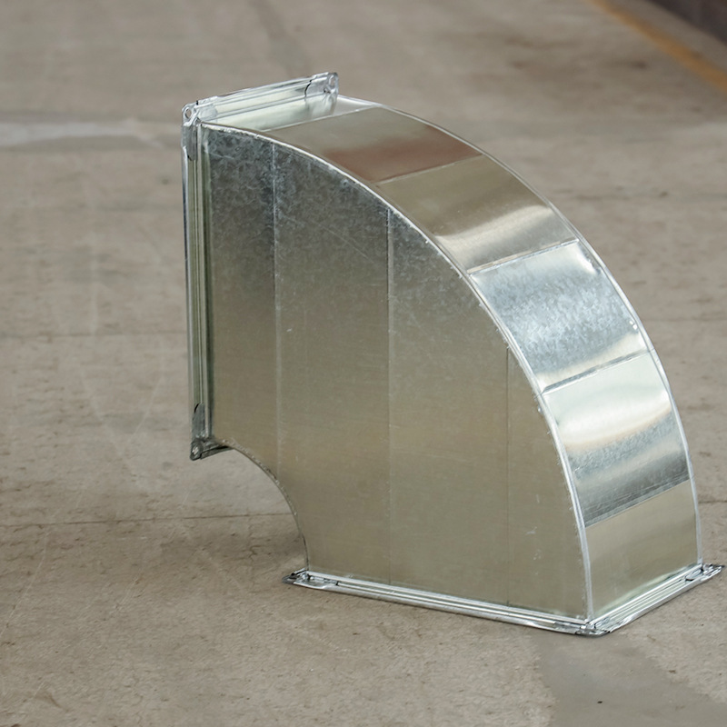 定制镀锌板白铁皮共板风管方形通风管道除尘排烟中央空调管道弯头