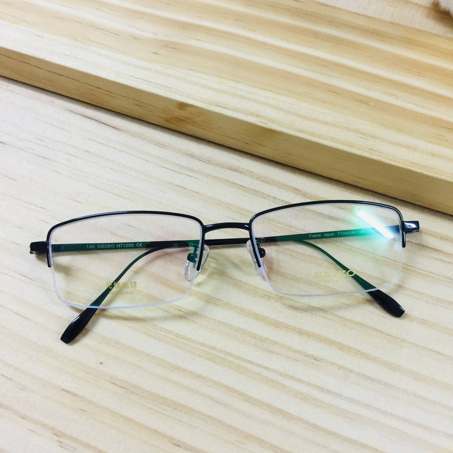 精工眼镜框男 近视眼镜男大脸框宽 商务半框纯钛眼镜架ct1025