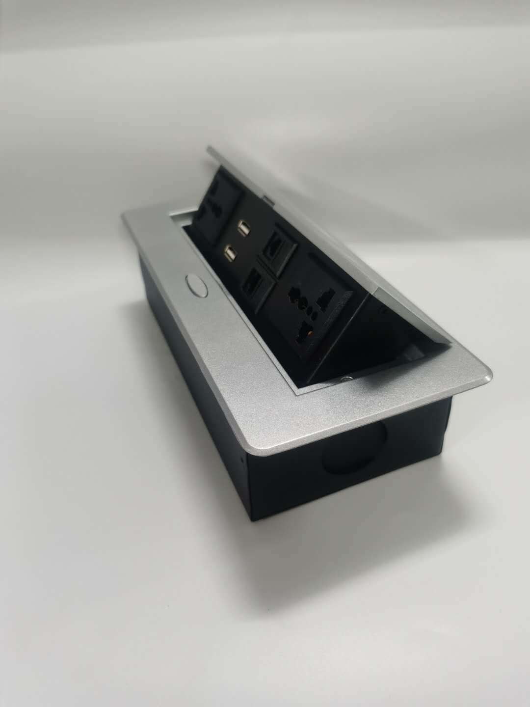 办公会议班台多媒体插座多功能桌面插座 万用电源usb德规德标插座