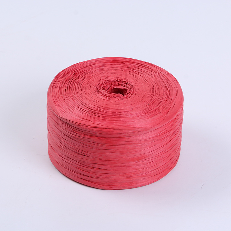 红色塑料打包捆扎绳 pp塑料绳扎口绳封口绳撕裂膜尼龙草绳打包绳