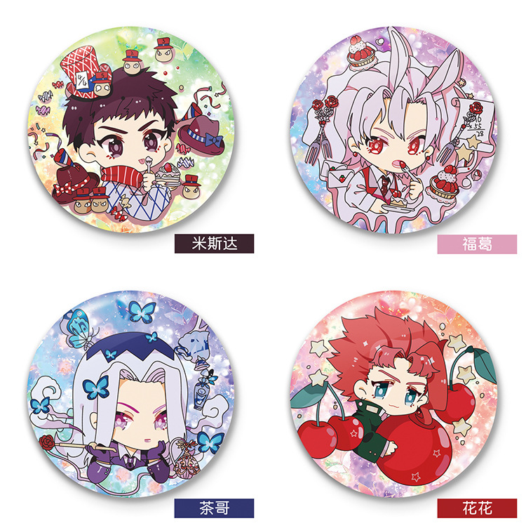 漫韵jojo奇妙冒险吧唧 仗助迪亚波罗花花迪奥 学生徽章 动漫周边