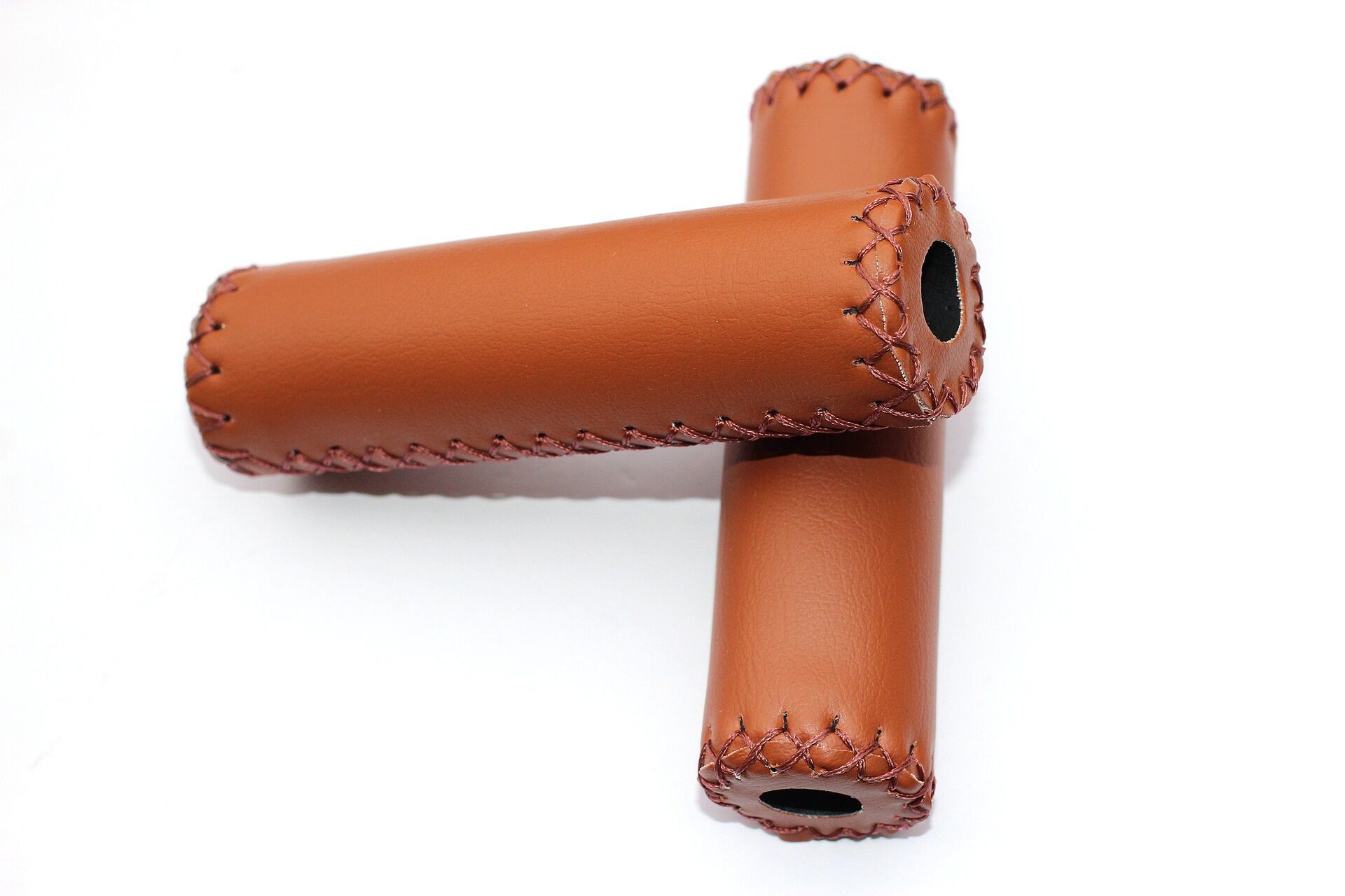 自行车复古手缝把套高弹软皮面把手套公路折叠车皮把套死飞pu把套-阿