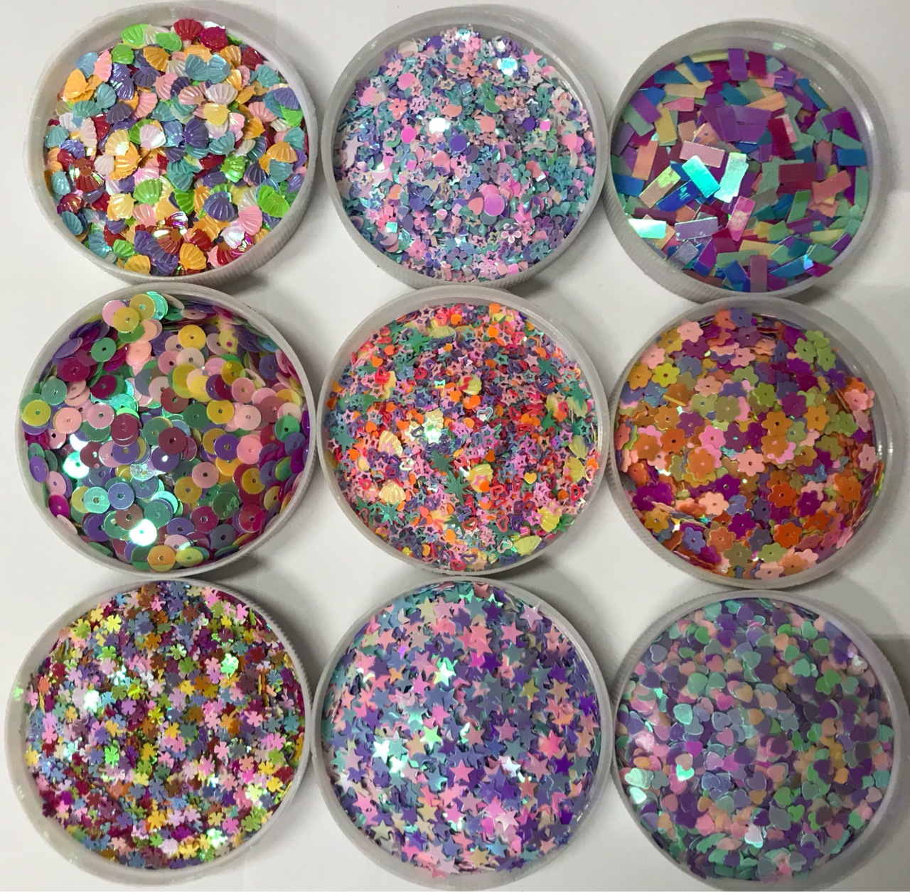 厂家直销批发新款珠片葱片亮片环保彩色亮片3mm4mm5mm6mm8mm10mm