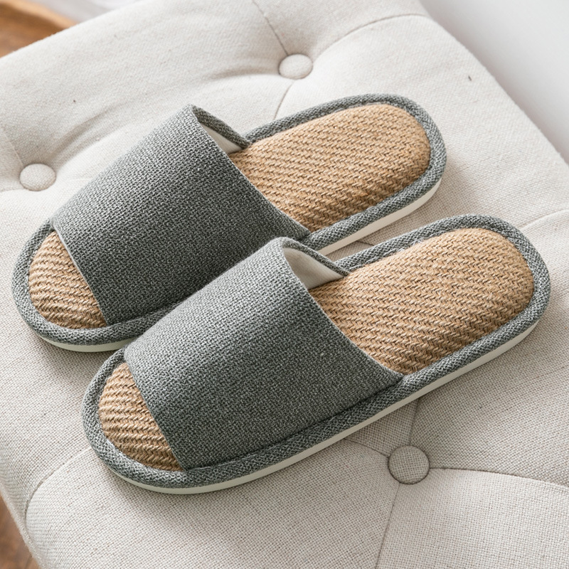 Simple Linen Home Floor Cotton and Linen Slippers