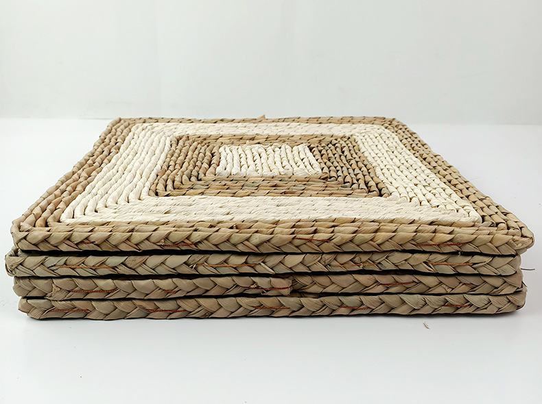 现货四季可用草编地毯爬行垫子脚垫手工编织榻榻米草垫