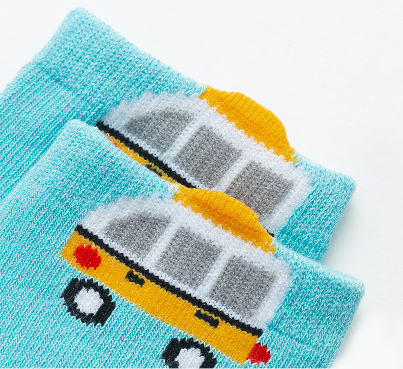 20秋冬新品 儿童袜子立体汽车可爱宝宝袜子男女中小童中筒袜 批发