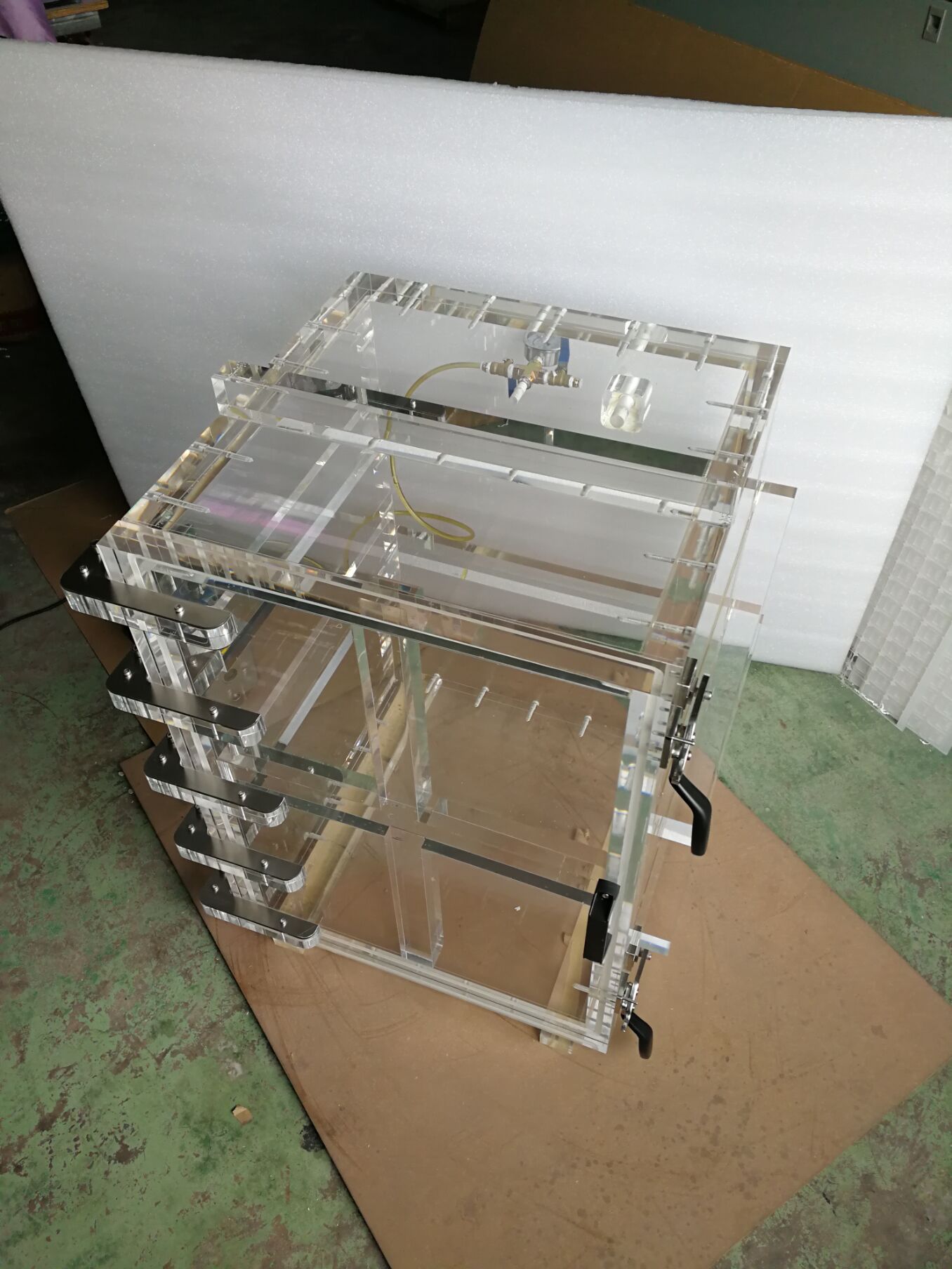 长期供应亚克力真空箱玻璃箱密封箱销售无菌箱收纳箱手套无菌箱