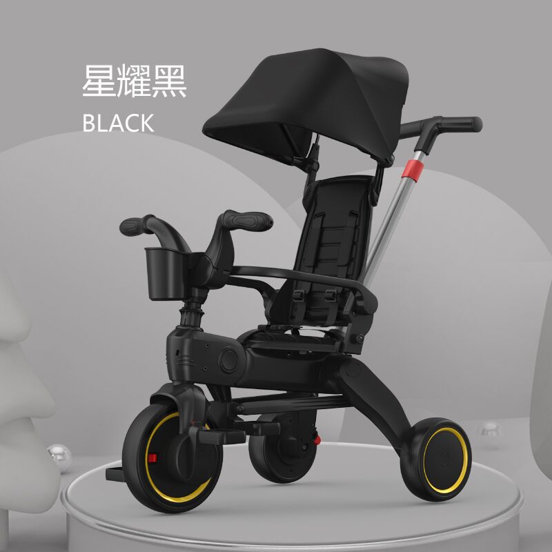 Children's Tricycle KS New Folding 1-3-6 Years Old Baby Three-Wheeled Bicycle Children's Trolley Self-Propelled Stroller