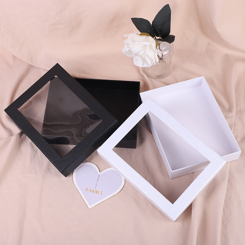 厂家定制开窗礼盒 化妆品盒 开天窗纸盒天地盖包装盒通用开窗盒