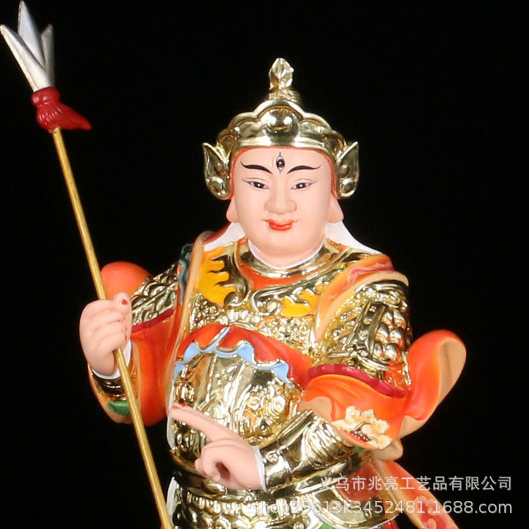 杨戬神像二郎神赤城王清源妙道二郎真君树脂居家供奉摆件12/16寸