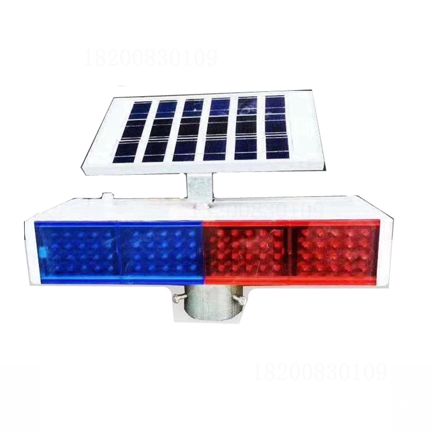 爆闪灯 交通警示信号灯 前方施工危险车辆注意安全行驶黄蓝红白灯