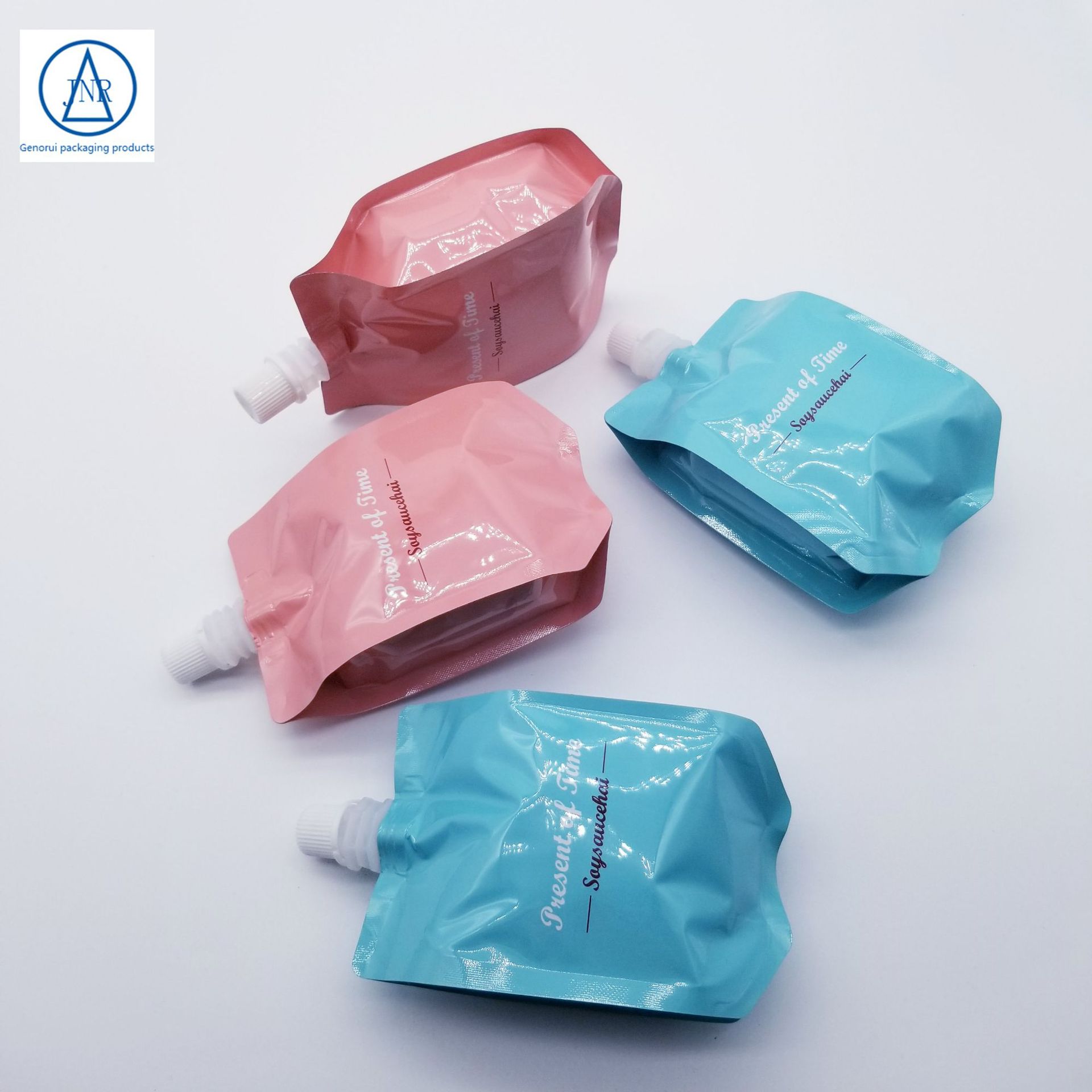 厂家富氢水200ml自立袋 饮用水加厚铝箔吸嘴袋 离子水企鹅异形袋