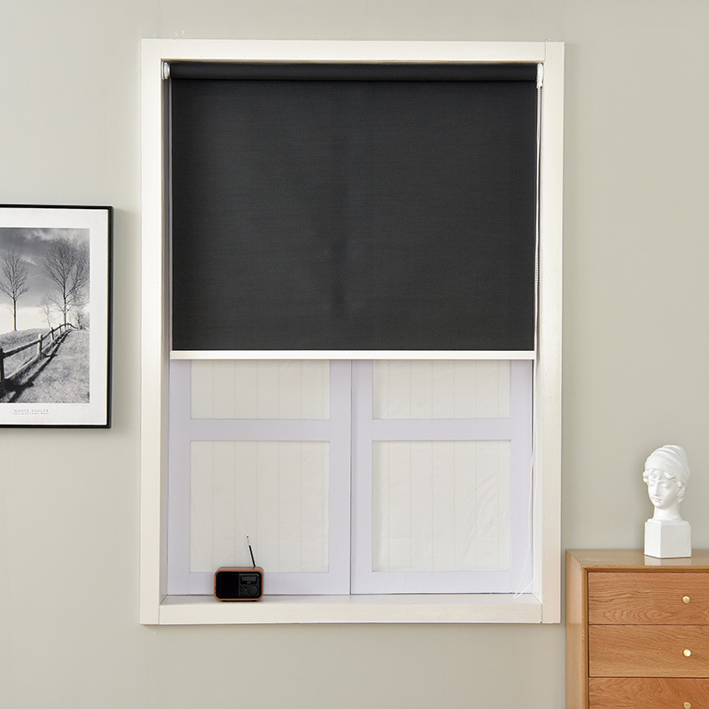 百叶窗帘厨房防油防水拉帘免打孔半遮阳卫生间窗户遮光家用卷帘